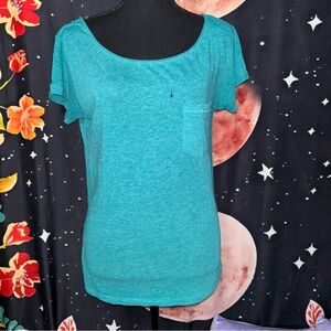 American Eagle Outfitters Turquoise Short Sleeve Tee